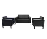 Modern Faux Leather Sofa Set