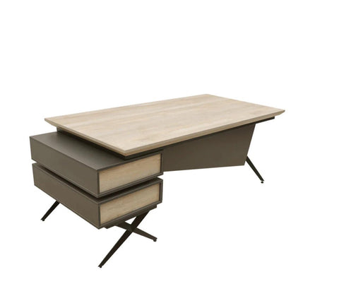 Modern Executive Desk with Integrated Drawer