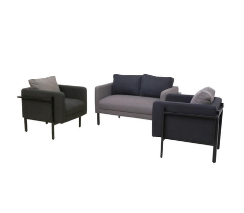 Modern Living Room Set: Sofa and Armchairs